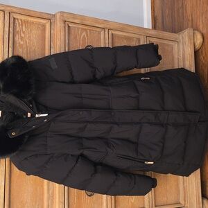 Kate Spade Black Down Parka, NWT Size Large